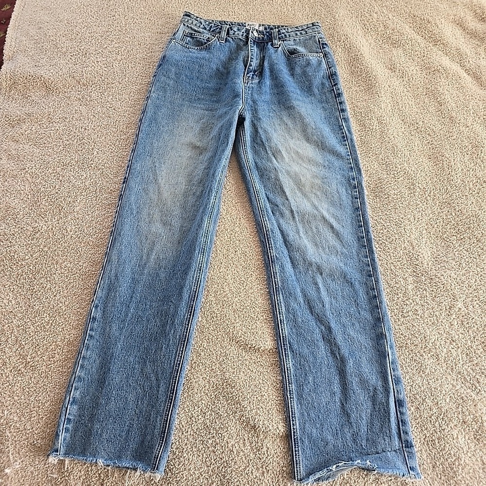 Princess Polly Medium‎ Washed Rough Hem Denim Jeans Women's Size 6